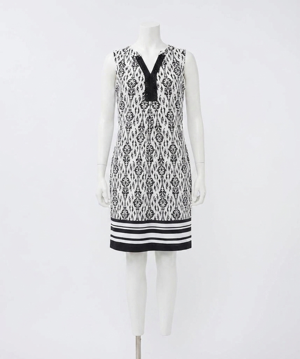 NEW ESQUALO suzan sleeveless mini dress in tone ikat print